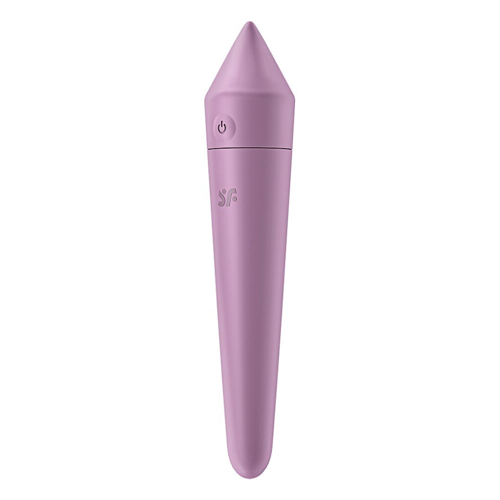Вибропуля силиконовая Satisfyer Ultra Power Bullet 8 с приложением, фиолетовая, 14 х 2.7 см фото №3 — секс игрушки: Украина, NO TABOO