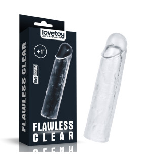 Насадка на пенис Lovetoy удлиняющая, прозрачная, 15.5 х 3.5 см - No Taboo