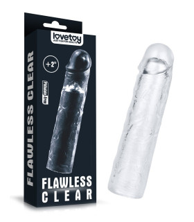 Удлиняющая насадка на пенис Lovetoy бесцветная, 17.7 см х 3 см - No Taboo
