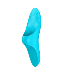 Вибратор на палец Satisfyer Teaser голубой, 12 х 3.5 см - No Taboo