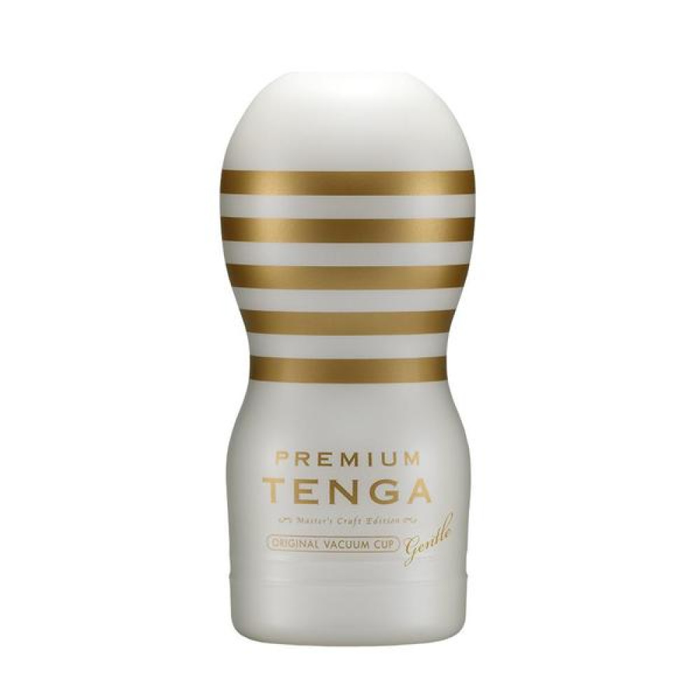 Мастурбатор Tenga Premium Gentle с вакуумной стимуляцией белый, 14.7 см х 4.5 см фото №0 — секс игрушки: Украина, NO TABOO