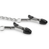 Зажимы для сосков с металлической цепочкой EasyToys черные, 44 см х 1.5 см, фото №3 — секс шоп Украина, NO TABOO