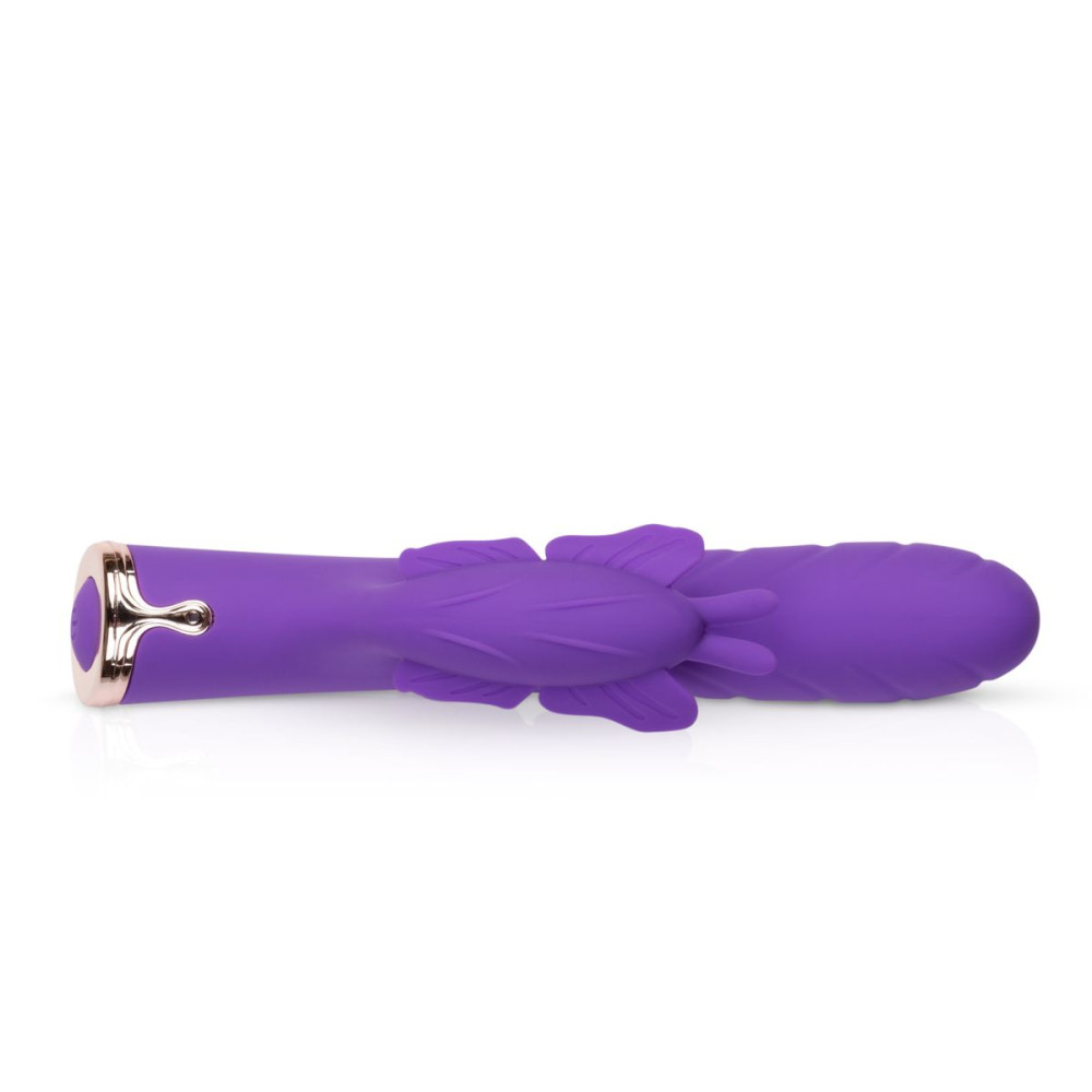 Вибратор-бабочка с клиторальным отростком EasyToys фиолетовый, 20.5 см х 3.5 см фото №4 — секс игрушки: Украина, NO TABOO