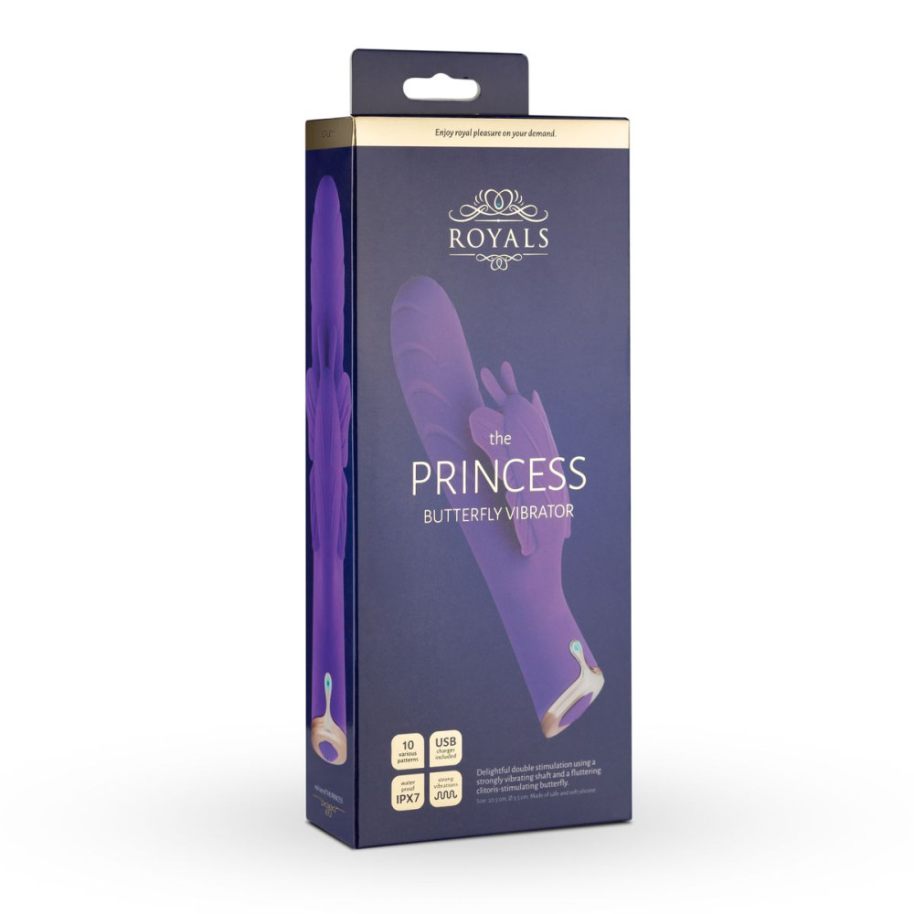 Вибратор-бабочка с клиторальным отростком EasyToys фиолетовый, 20.5 см х 3.5 см фото №7 — секс игрушки: Украина, NO TABOO