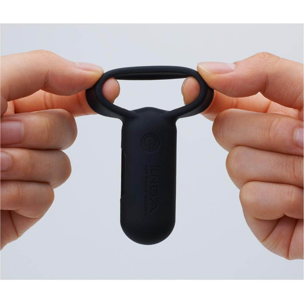 Эрекционное кольцо для члена Tenga SVR с вибрацией, черное, 1.6 × 3.8 × 9 см фото №5 — секс игрушки: Украина, NO TABOO