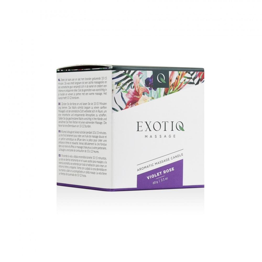 Массажная свеча Exotiq Massage с ароматом цветов, 60 мл, фото №4 — секс шоп Украина, NO TABOO