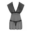 Эротическая черная сорочка Babydoll с прозрачным лифом S/M, фото №6 — секс шоп Украина, NO TABOO