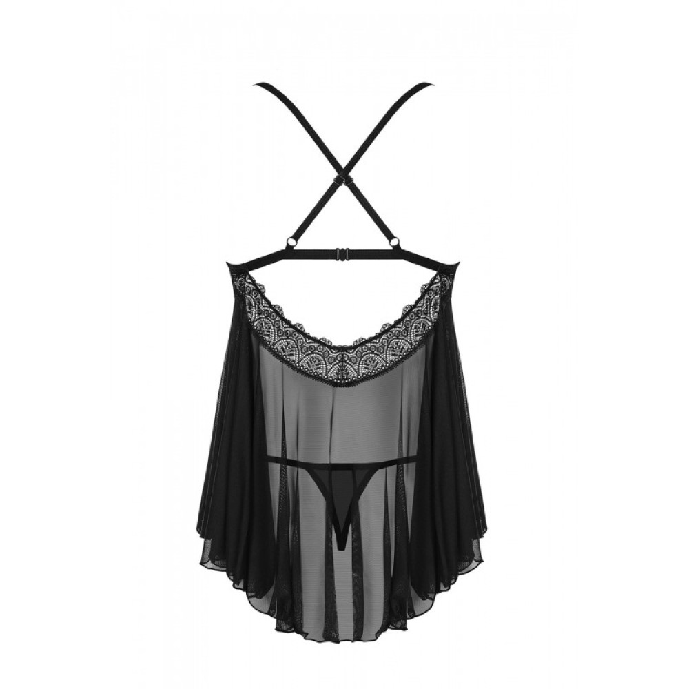 Эротическая черная сорочка Babydoll L/XL, фото №6 — секс шоп Украина, NO TABOO