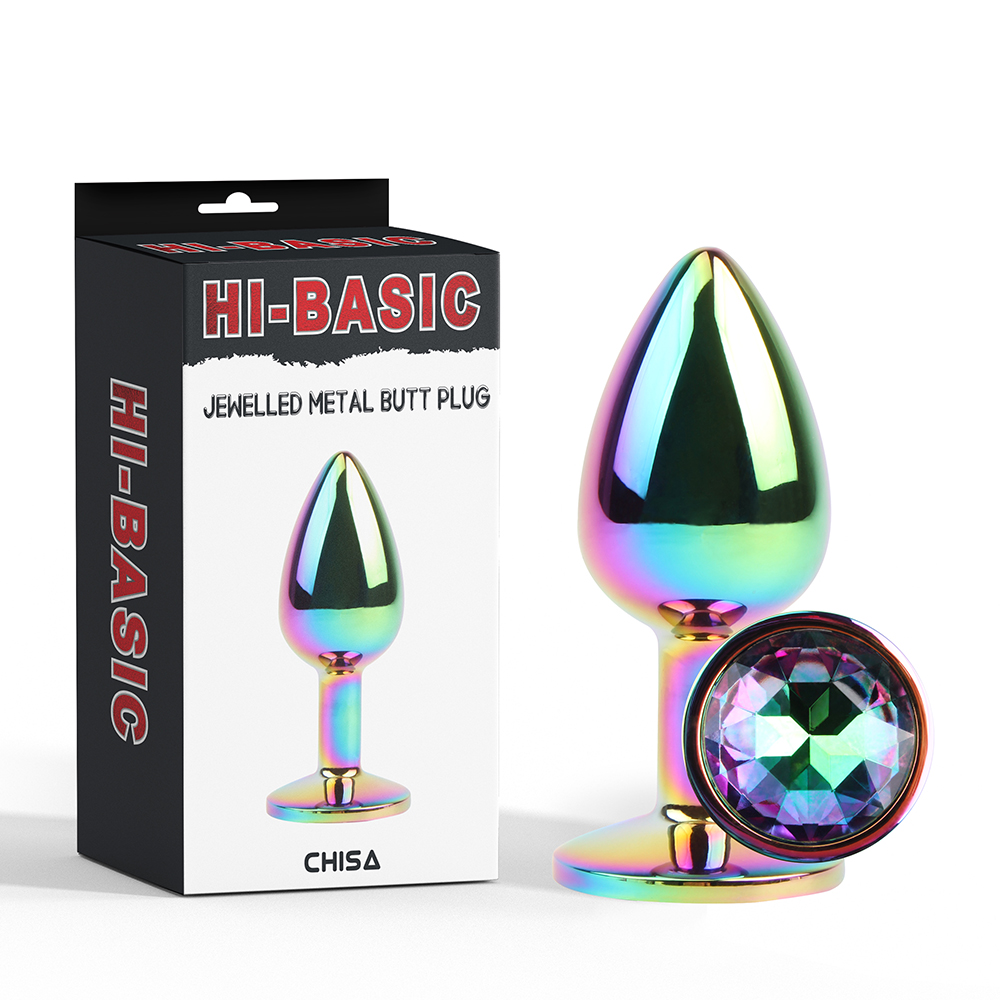 Анальная пробка Chisa, S, c кристаллом, радужная, 7.1 х 2.7 см фото №0 — секс игрушки: Украина, NO TABOO