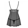 Элегантная черная прозрачная сорочка Babydoll S/M, фото №5 — секс шоп Украина, NO TABOO