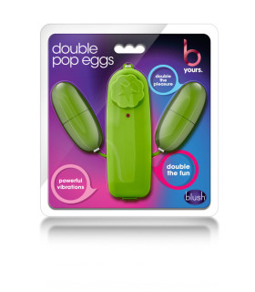 Двойное виброяйцо с проводным пультом Blush зеленое, 5.4 см х 2.5 см - No Taboo