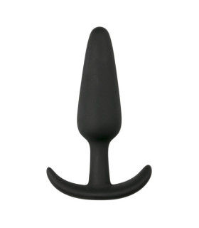 Анальная пробка S Easytoys, силиконовая, черная, 8 см - No Taboo