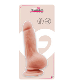 Фаллоимитатор с хребтом Dream Toys киберкожа, на присоске, бежевый, 18 х 3.5 см - No Taboo