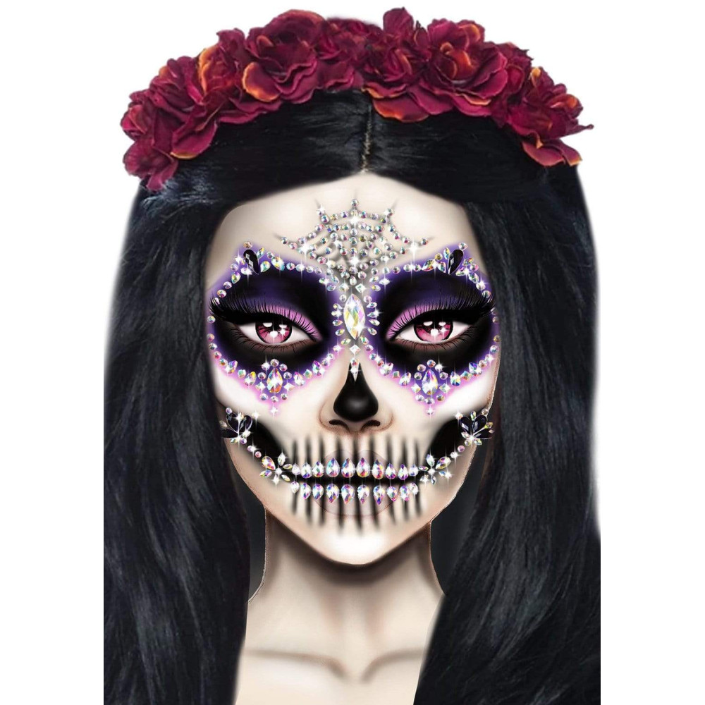 Маска из страз Calavera Skeleton от Leg Avenue, фото №0 — секс шоп Украина, NO TABOO
