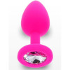 Анальная пробка Toy Joy, S, Diamond Booty Jewel, розовая, 7 см х 2.5 см фото №3 — секс игрушки: Украина, NO TABOO