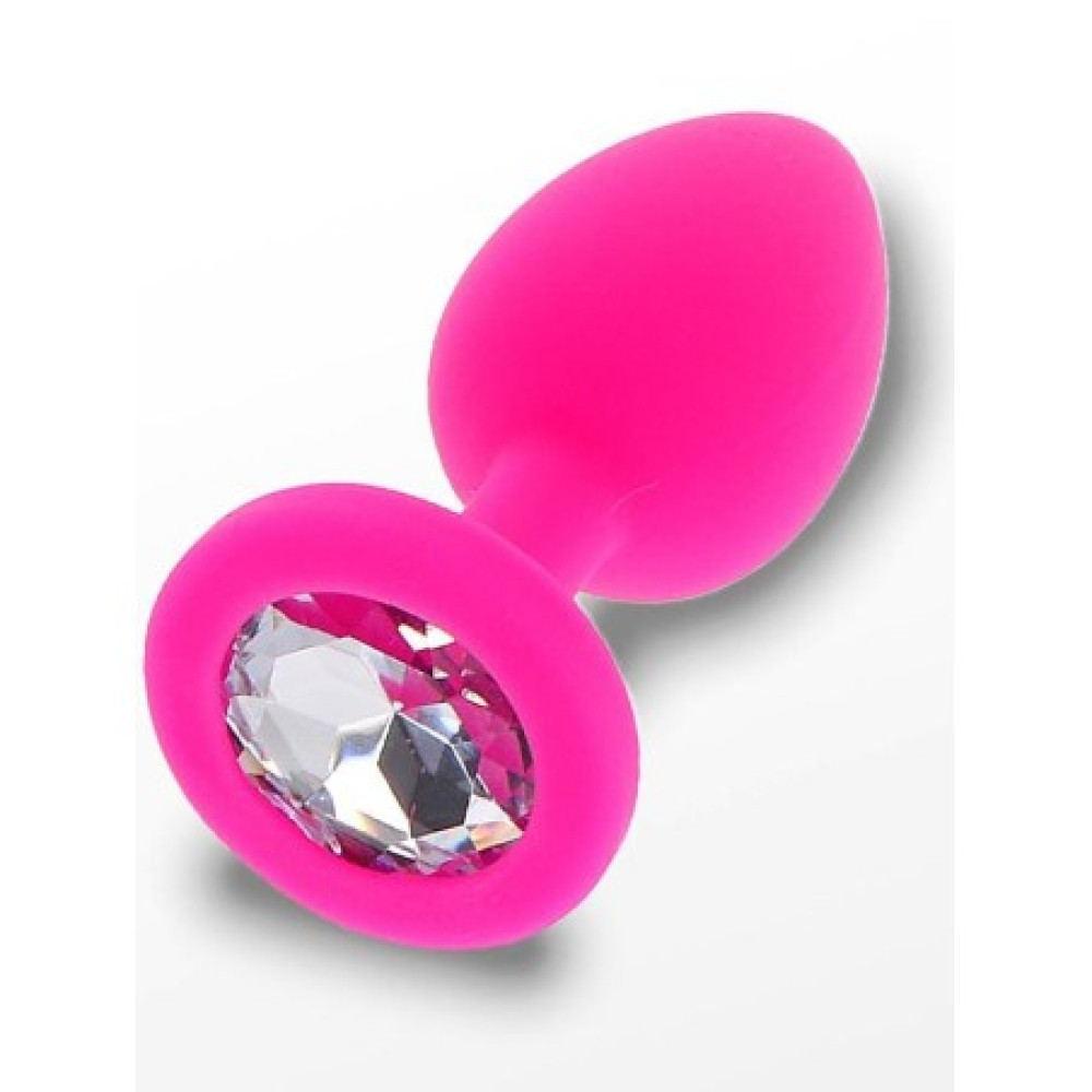 Анальная пробка Toy Joy, S, Diamond Booty Jewel, розовая, 7 см х 2.5 см фото №0 — секс игрушки: Украина, NO TABOO