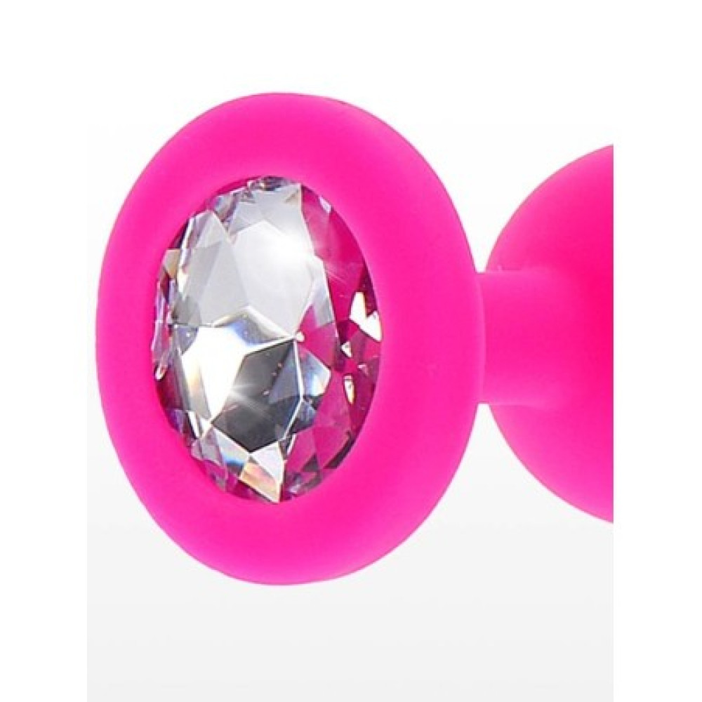 Анальная пробка Toy Joy, S, Diamond Booty Jewel, розовая, 7 см х 2.5 см фото №2 — секс игрушки: Украина, NO TABOO
