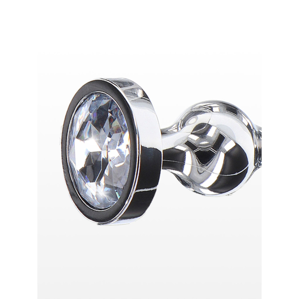 Анальная елочка S металлическая со стразами ToyJoy Anal Play Diamond Star Beads серебрянная, 10.5 см х 2.5 см фото №4 — секс игрушки: Украина, NO TABOO