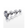 Анальная елочка S металлическая со стразами ToyJoy Anal Play Diamond Star Beads серебрянная, 10.5 см х 2.5 см фото №3 — секс игрушки: Украина, NO TABOO