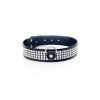 Ошейник Fetish Boss Series Collar с серебряными камнями, 3 см, фото №1 — секс шоп Украина, NO TABOO