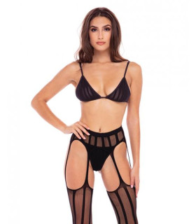Комплект Straight Up Garter Set Черный, S/M - No Taboo