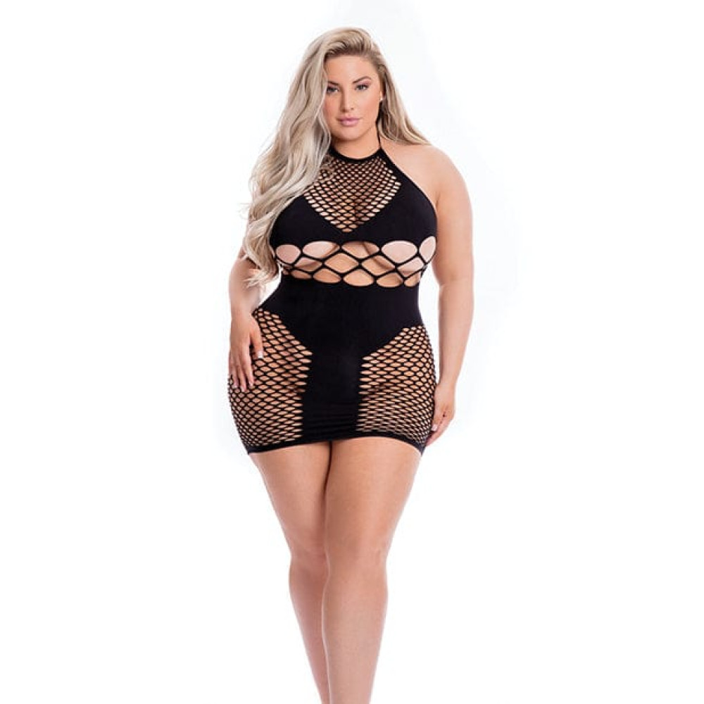 Платье Pink Lipstick - Girl Gone Bad Dress, черное, Plus Size, фото №0 — секс шоп Украина, NO TABOO