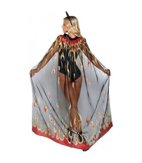 Блестящая накидка с рожками Leg Avenue Devil cape and horns O/S - No Taboo