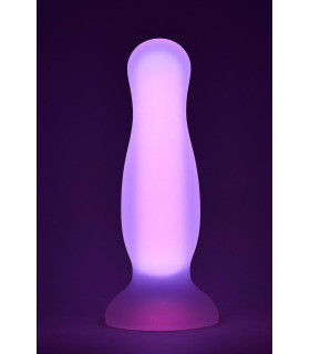 Анальная пробка Dream Toys Radiant светится в темноте, розовая, 14.5 х 3.5 см - No Taboo