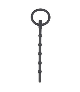 Катетер уретральный черного цвета,Long Hollow Silicone Penisplug - No Taboo