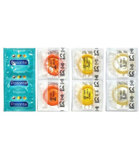 Презервативы со вкусом кокоса ,53мм , Рasante Tropical condoms , за 1 шт - No Taboo