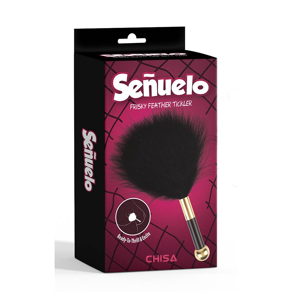 Тикклер на короткой ручке Chisa Senuelo, черный, 15 см, фото №2 — секс шоп Украина, NO TABOO