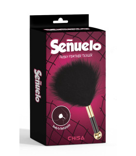 Тикклер на короткой ручке Chisa Senuelo, черный, 15 см - No Taboo