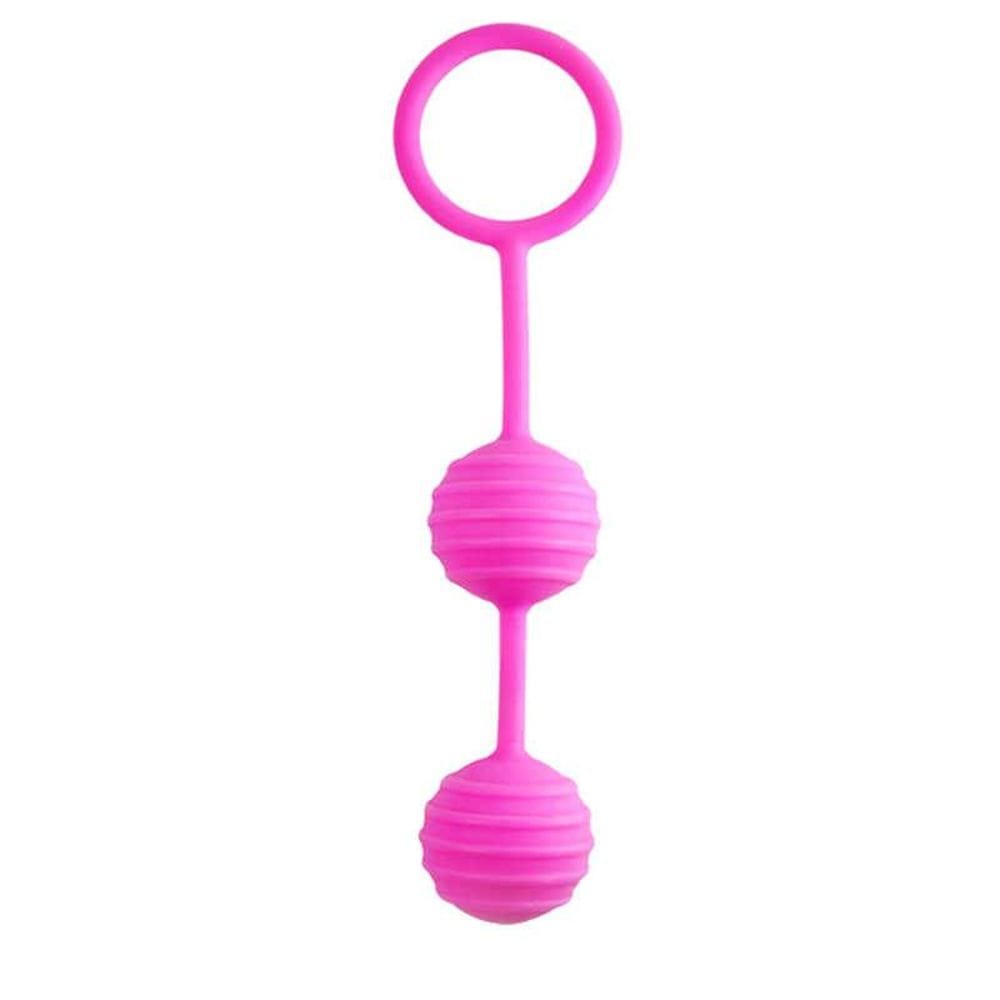 Вагинальные шарики рельефные Kegel Ball, розовые, 3 см фото №0 — секс игрушки: Украина, NO TABOO