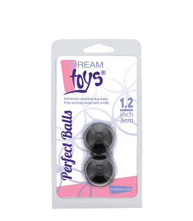 Черные вагинальные шарики на мягкой сцепке Perfect balls - No Taboo
