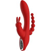 Вибратор-кролик с анальной стимуляцией Dream Toys красный, 21 х 3.5 см фото №1 — секс игрушки: Украина, NO TABOO