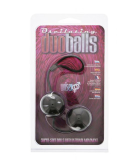 Вагинальные шарики со смещенным центром тяжести черные Marbelized DUO BALLS - No Taboo