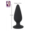 Анальная пробка черная Medium Velvets Heavy фото №3 — секс игрушки: Украина, NO TABOO