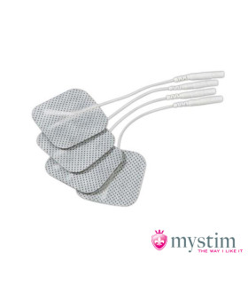 Самоклеющиеся электроды для электростимуляции Mystim, 40х40 мм - No Taboo