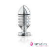 Анальная пробка для электростимуляции Mystim, ребристая, размер S, 10см х 4см, фото №1 — секс шоп Украина, NO TABOO