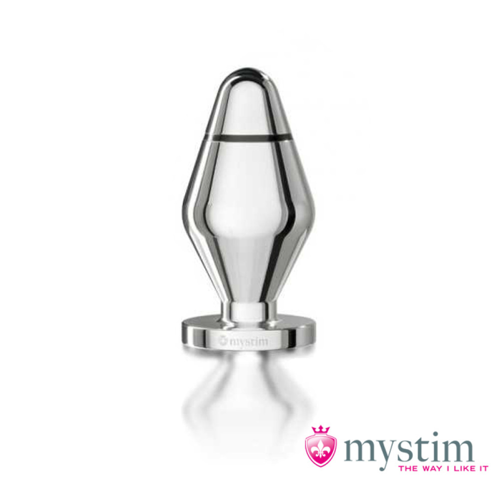 Анальная пробка для электростимуляции из алюминия Mystim, размер L, 10.5 см х 5 см фото №0 — секс игрушки: Украина, NO TABOO