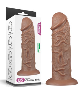 Фалоімітатор реалістичний гігантський з присоскою Lovetoy коричневий, 26.6 х 6.4 см - No Taboo