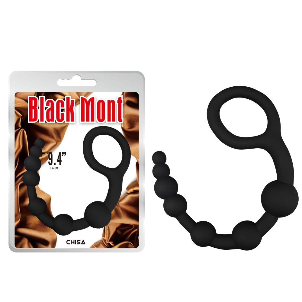 Анальный цепочка Chisa Power Boyfriend Beads с кольцом, чёрный, 40 х 2–4.5 см фото №0 — секс игрушки: Украина, NO TABOO