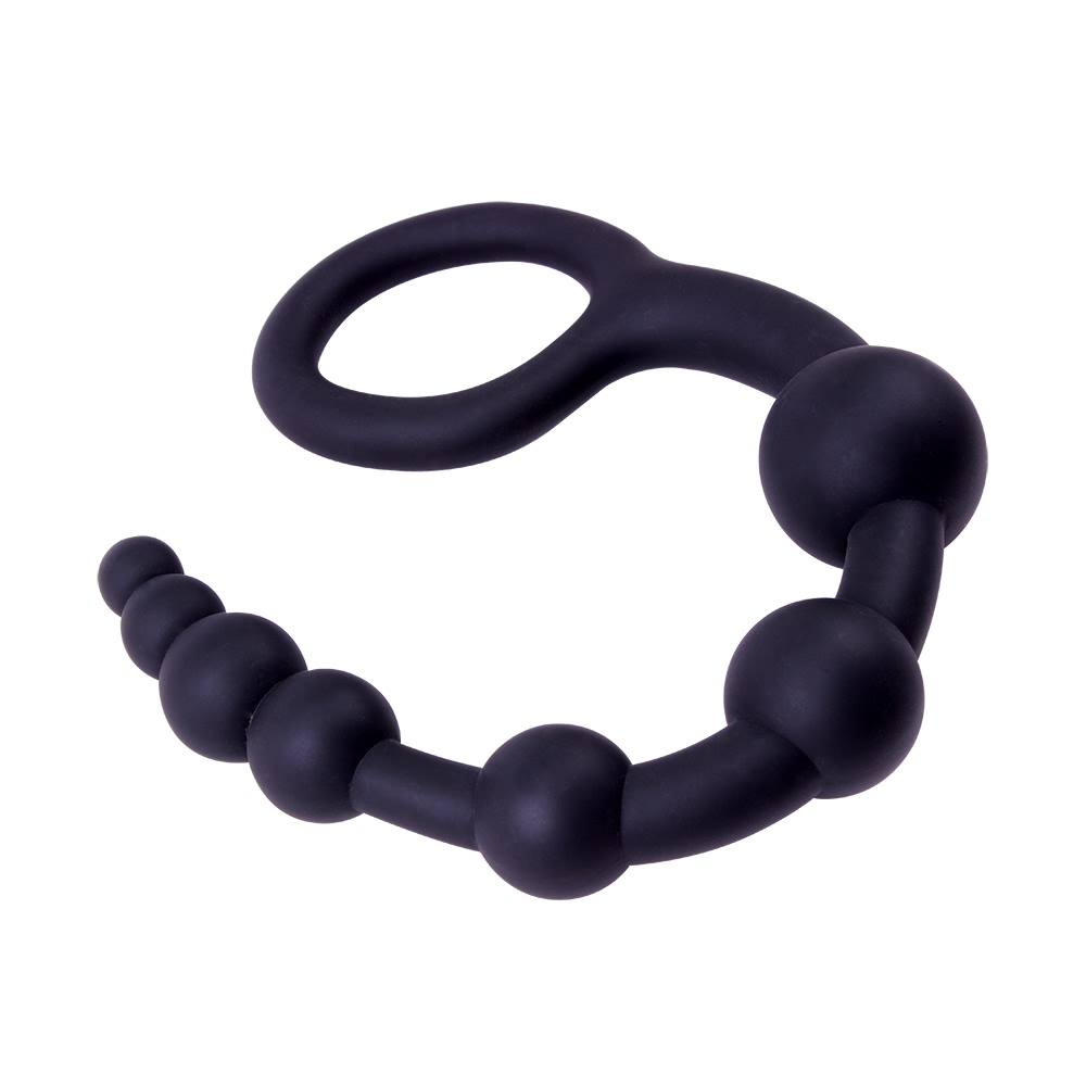 Анальный цепочка Chisa Power Boyfriend Beads с кольцом, чёрный, 40 х 2–4.5 см фото №3 — секс игрушки: Украина, NO TABOO