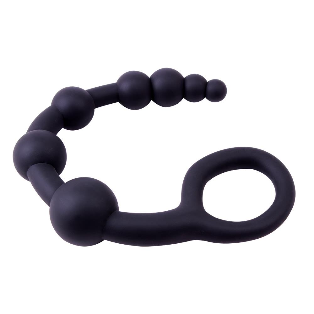 Анальный цепочка Chisa Power Boyfriend Beads с кольцом, чёрный, 40 х 2–4.5 см фото №4 — секс игрушки: Украина, NO TABOO