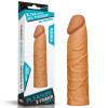 Насадка на член удлиняющая реалистичная Lovetoy светло-коричневая, 17 х 3.9 см фото №1 — секс игрушки: Украина, NO TABOO