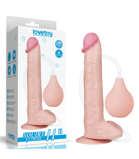 Фаллоимитатор с семяизвержением реалистичный, Lovetoy на присоске, бежевый, 28 х 4.8 см - No Taboo