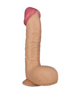 Фаллоимитатор большой реалистичный на присоске Lovetoy бежевый, 28 х 5.6 см - No Taboo