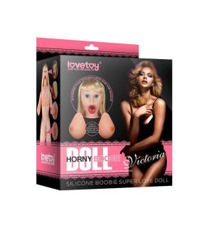 Секс-кукла Victoria Lovetoy блондинка, 3 отверстия, бежевая, 165 см - No Taboo