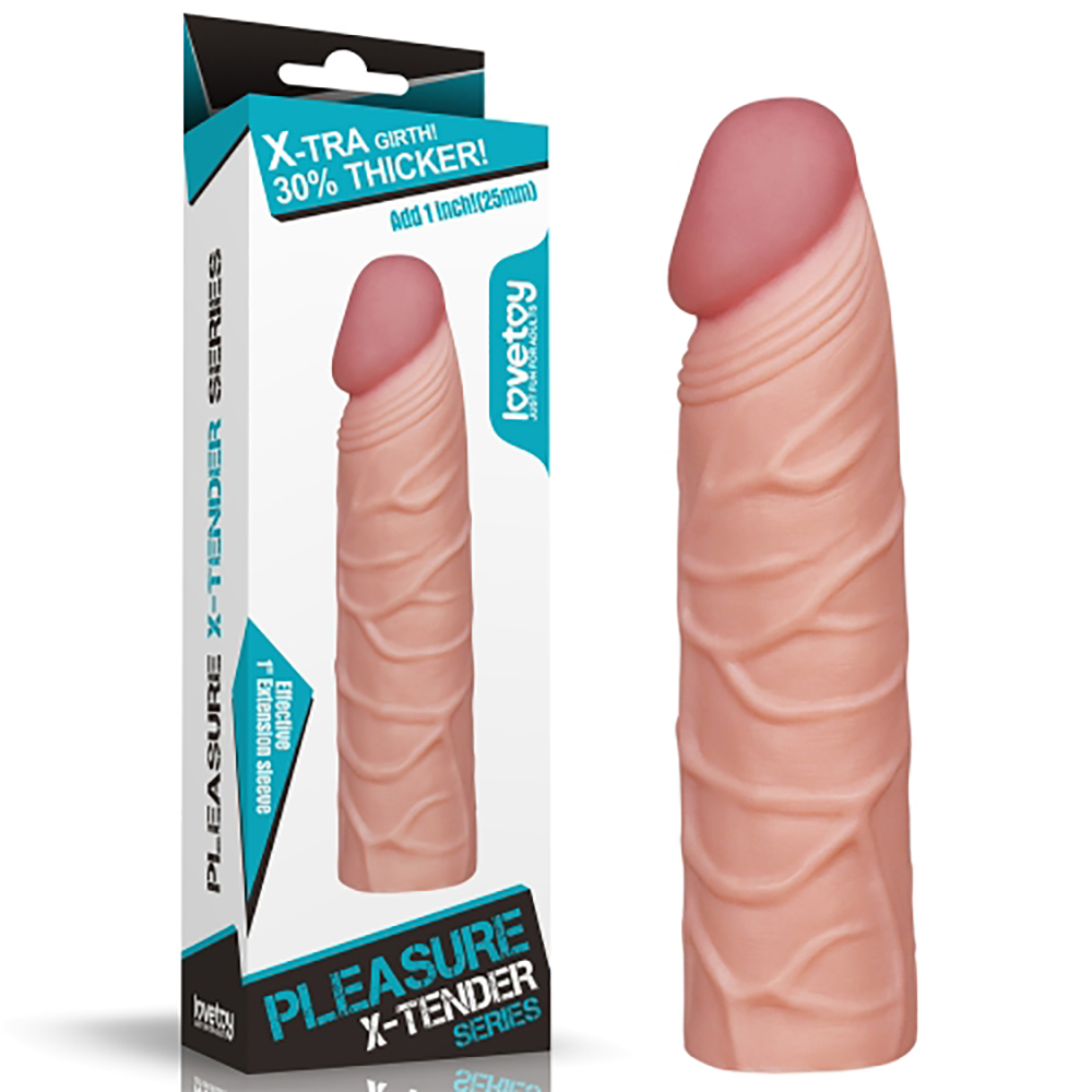 Насадка на член удлиняющая реалистичная Lovetoy бежевая, 17 х 3.9 см фото №0 — секс игрушки: Украина, NO TABOO