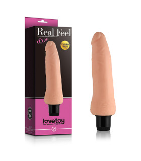 Вибратор реалистичный с поворотным регулятором Lovetoy бежевый, 20 х 4 см - No Taboo